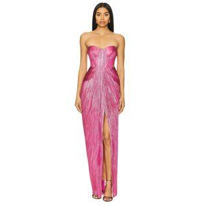 Elegant Pink Strapless Dress